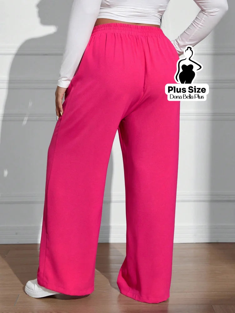 Calça Pantalona Cintura Alta em Tecido Leve Calça Pantalona Cintura Alta em Tecido Leve