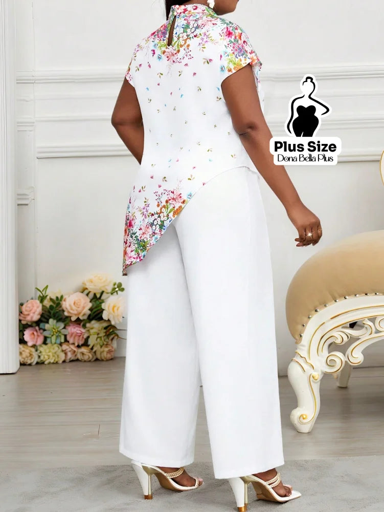 Conjunto Elegante com Blusa Assimétrica e Calça Reta Conjunto Elegante com Blusa Assimétrica e Calça Reta