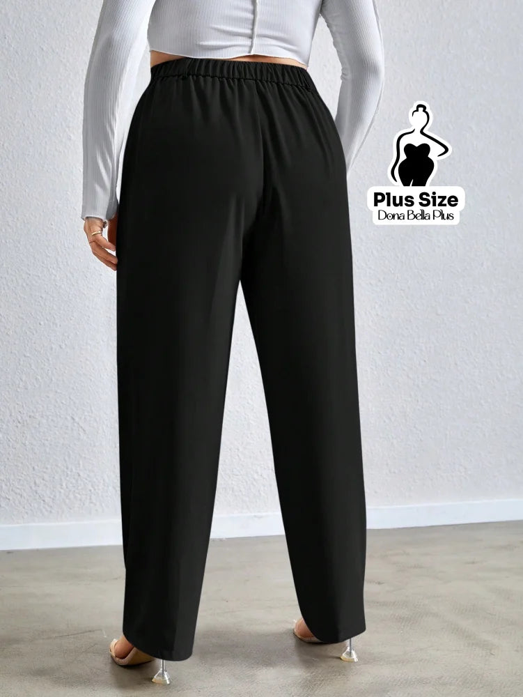 Calça Alfaiatada com Pregas e Fechamento Frontal Calça Alfaiatada com Pregas e Fechamento Frontal