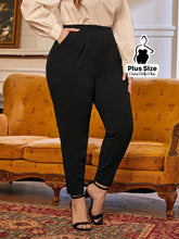 Calça Cintura Alta com Pences e Modelagem Justa Preto / G Calça Cintura Alta com Pences e Modelagem Justa