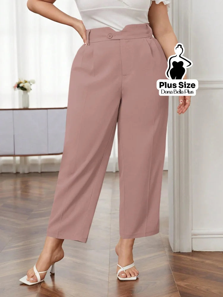 Calça Cropped de Alfaiataria com Pregas Frontais Calça Cropped de Alfaiataria com Pregas Frontais