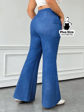 Calça Flare Fitness com Bolso Cargo Lateral Calça Clochard com Cintura Franzida e Faixa