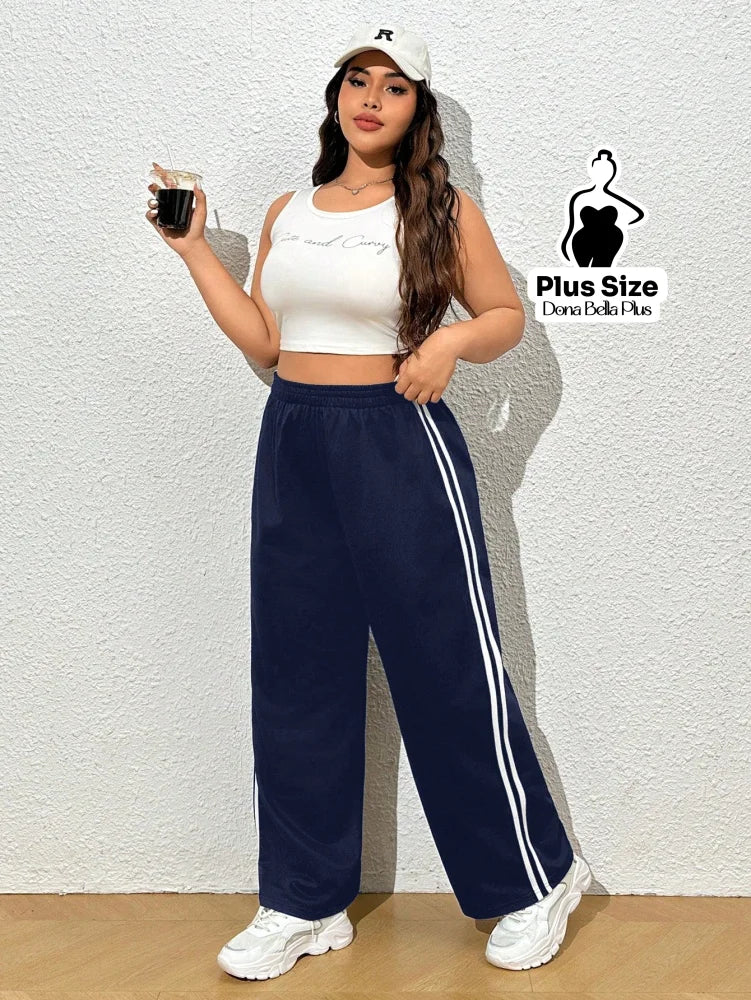 Calça Jogger Esportiva com Listras Laterais Calça Jogger Esportiva com Listras Laterais