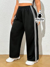 Calça Jogger Esportiva com Listras Laterais Preto / G Calça Jogger Esportiva com Listras Laterais