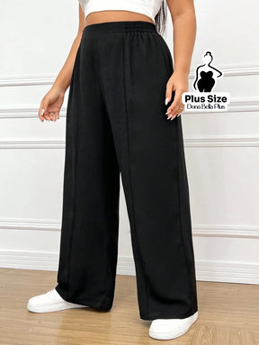 Calça Pantalona Cintura Alta em Tecido Leve Calça Pantalona Cintura Alta em Tecido Leve