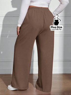 Calça Pantalona Cintura Alta em Tecido Leve Calça Pantalona Cintura Alta em Tecido Leve