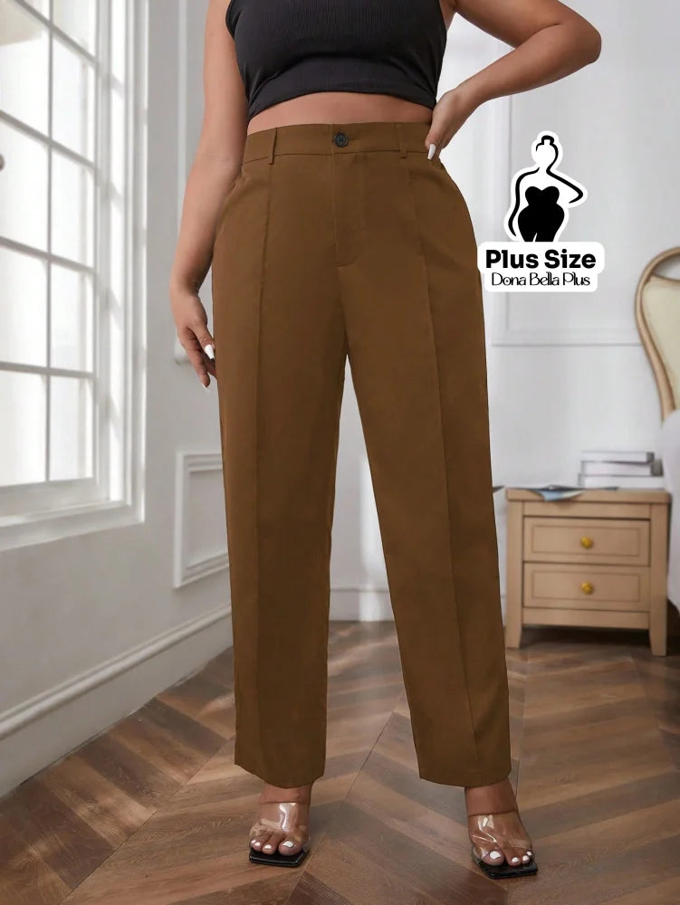Calça Reta Alfaiatada com Cintura Média G Calça Reta Alfaiatada com Cintura Média
