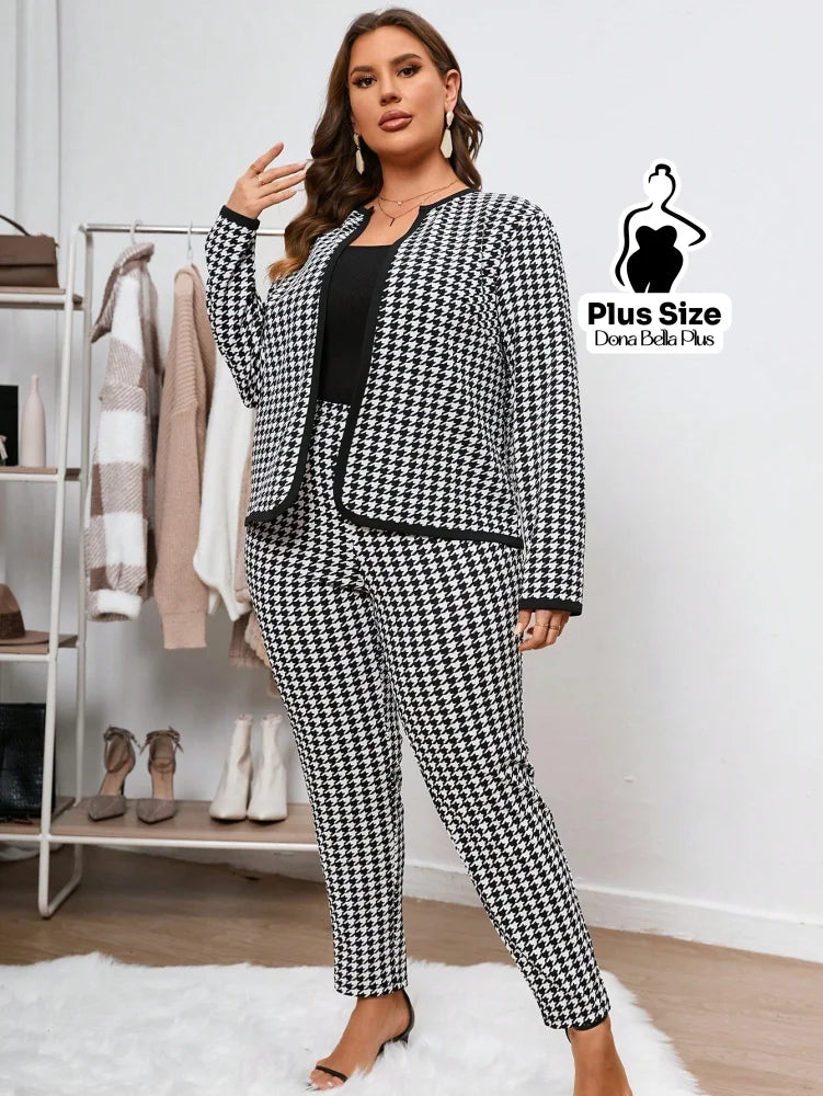 Conjunto Alfaiataria com Estampa Pied-de-Poule Clássica Conjunto Alfaiataria com Estampa Pied-de-Poule Clássica
