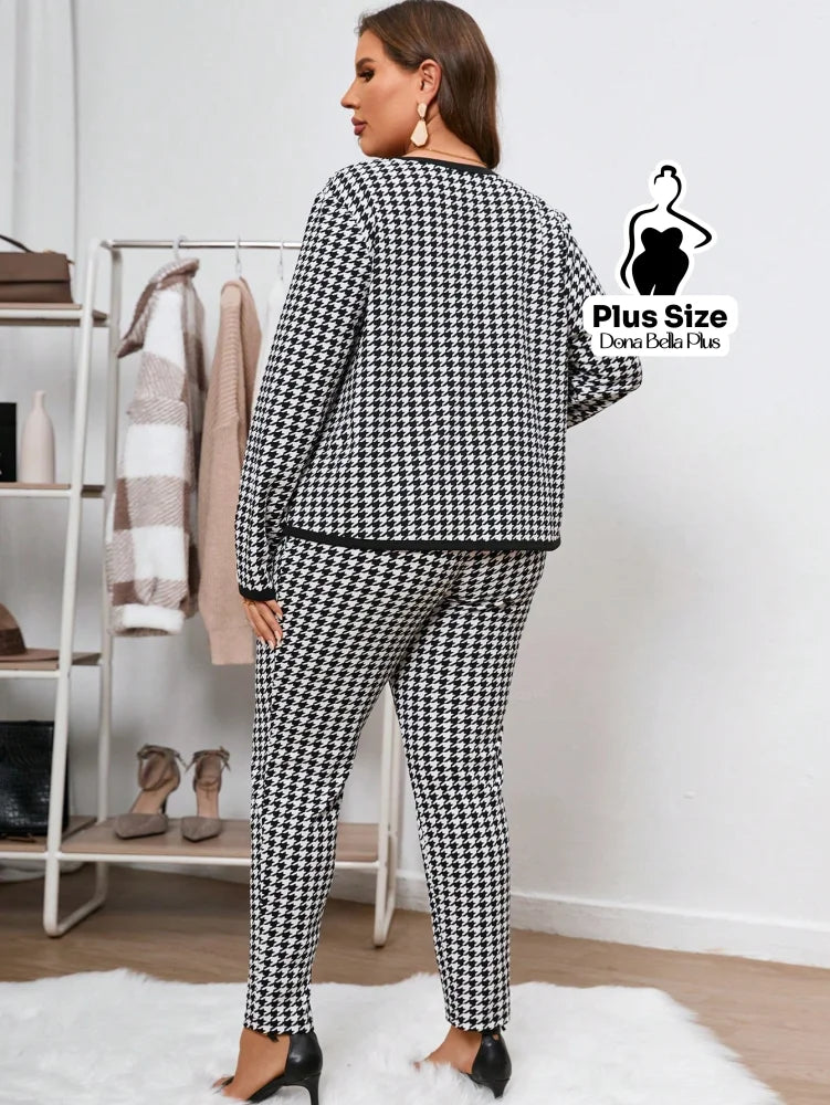 Conjunto Alfaiataria com Estampa Pied-de-Poule Clássica Conjunto Alfaiataria com Estampa Pied-de-Poule Clássica