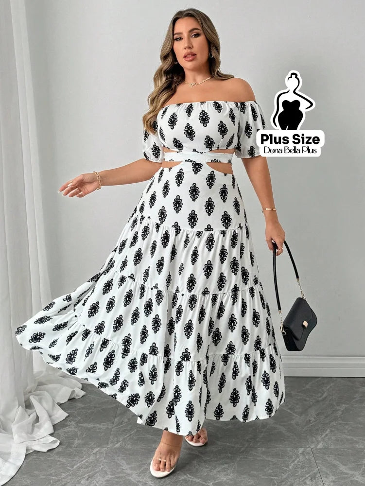 Conjunto Ciganinha Estampado com Saia Longa Fluida Conjunto Ciganinha Estampado com Saia Longa Fluida