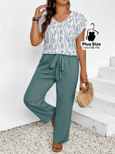 Conjunto Estampado com Blusa Leve e Calça com Faixa Verde Menta / G Conjunto Estampado com Blusa Leve e Calça com Faixa