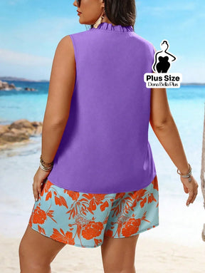 Conjunto Regata com Shorts Estampado Floral Conjunto Regata com Shorts Estampado Floral